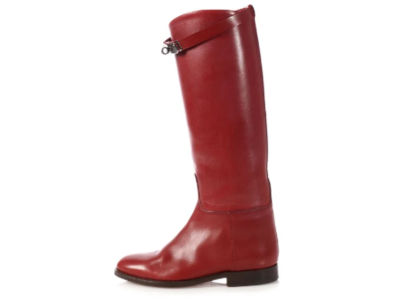 Hermès Burgundy Jumping Boots