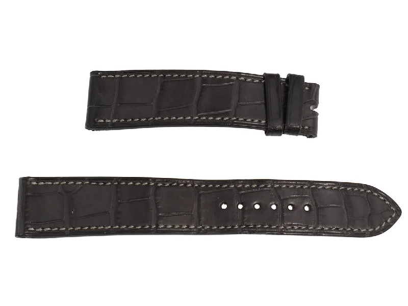 Hermès Large Graphite Matte Alligator Cape Cod Watch Strap 18mm