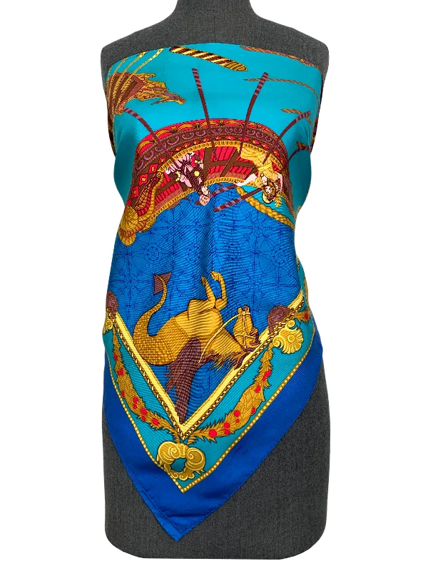 Hermes Les Bissone de Venise Silk Scarf 90