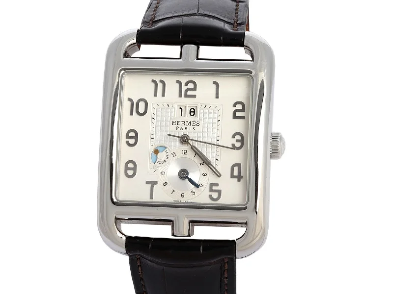 Hermès Large Stainless Steel Cape Cod GMT Watch TGM